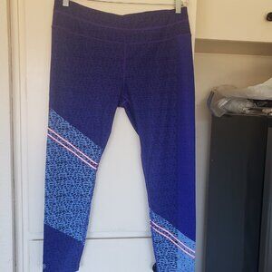 Athleta Leggings Blue and Red Size XL